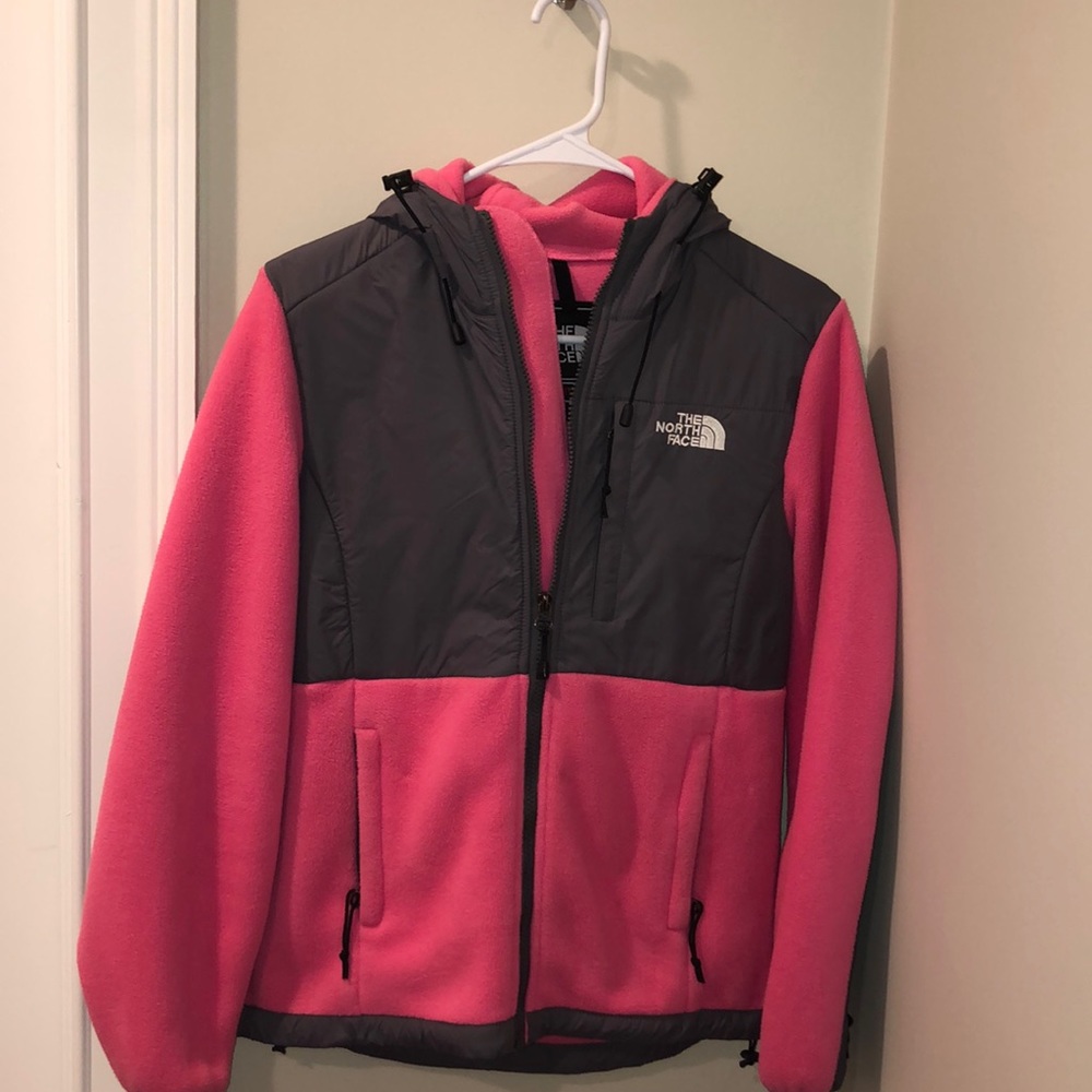 Women’s Hot Pink & Gray Northface Jacket (Fleece)